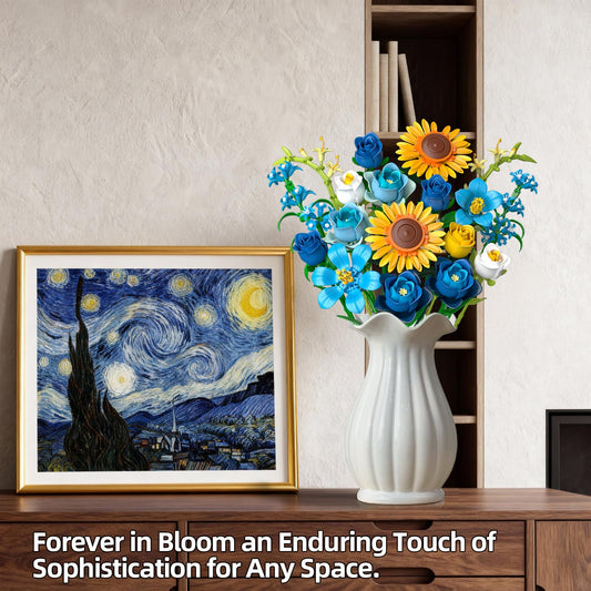 iLacven Starry Blooms yellow sunflowers cluster brings cheerful warmth