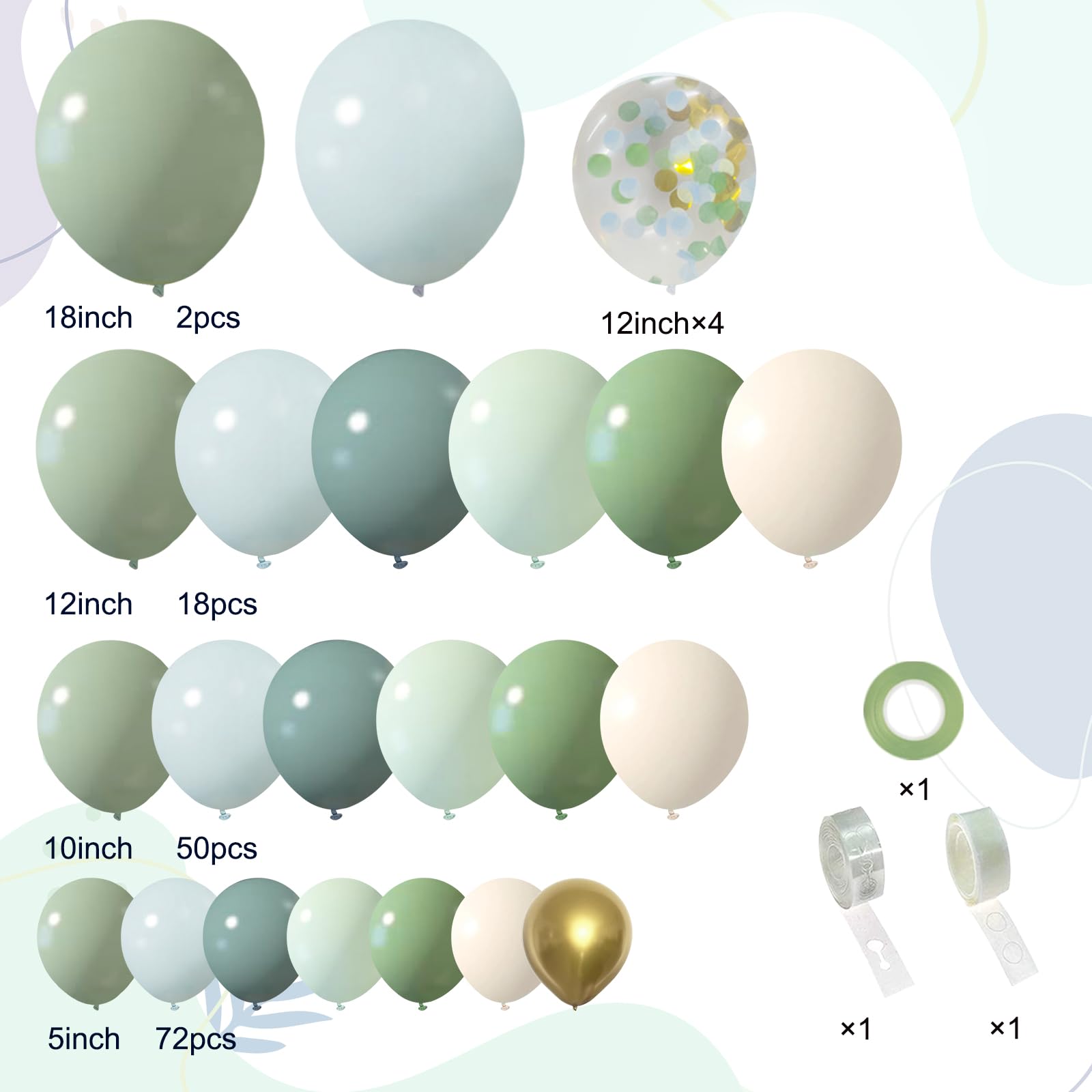 ilafm ash mist green haze balloons evoke woodland themes for rustic parties