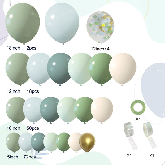 ilafm ash mist green haze balloons evoke woodland themes for rustic parties