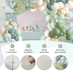 ilafm haze green balloon offers versatile color options for showers or birthdays