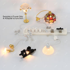 The iland 60cm wire with plug enables discreet wiring through dollhouse walls.