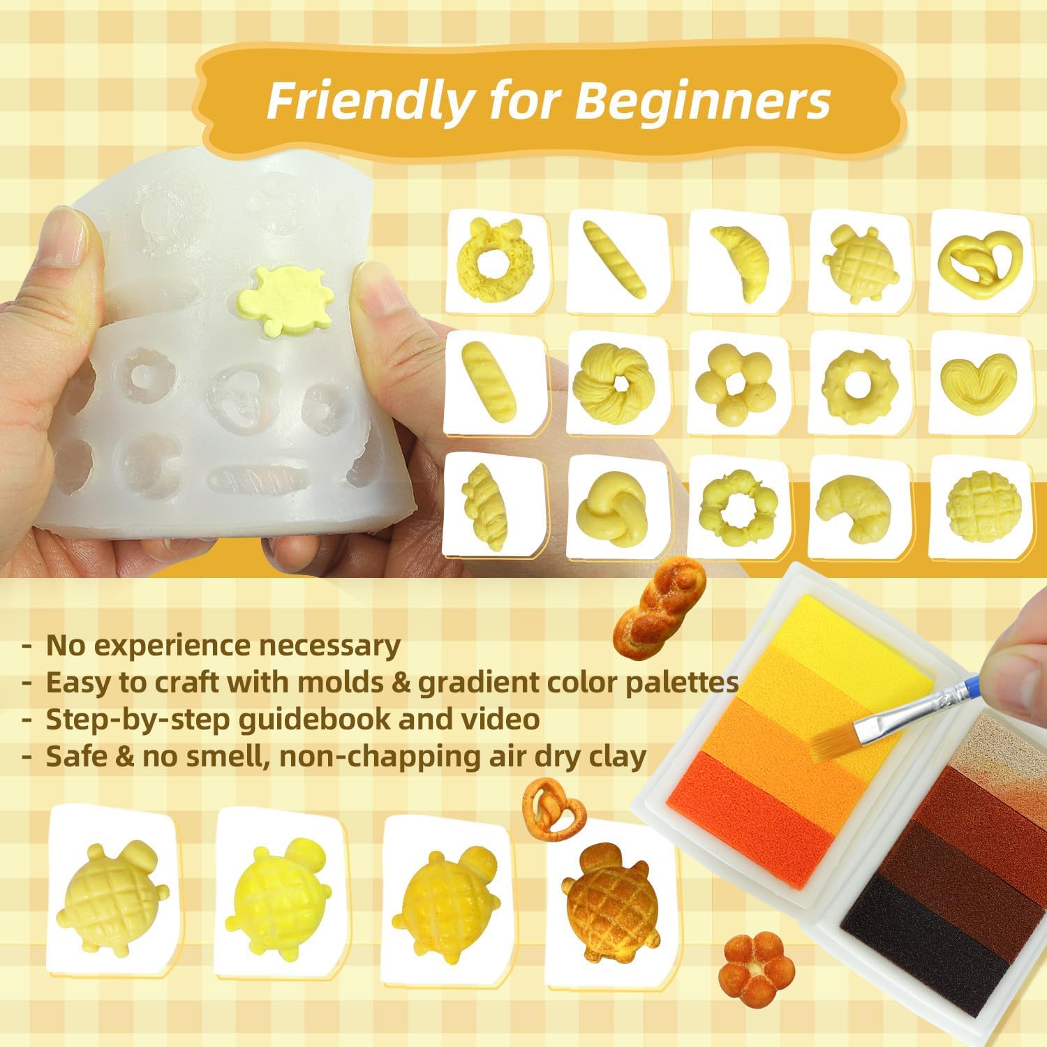 iland Cute Crafts gradient color palettes add lifelike shading to mini foods.