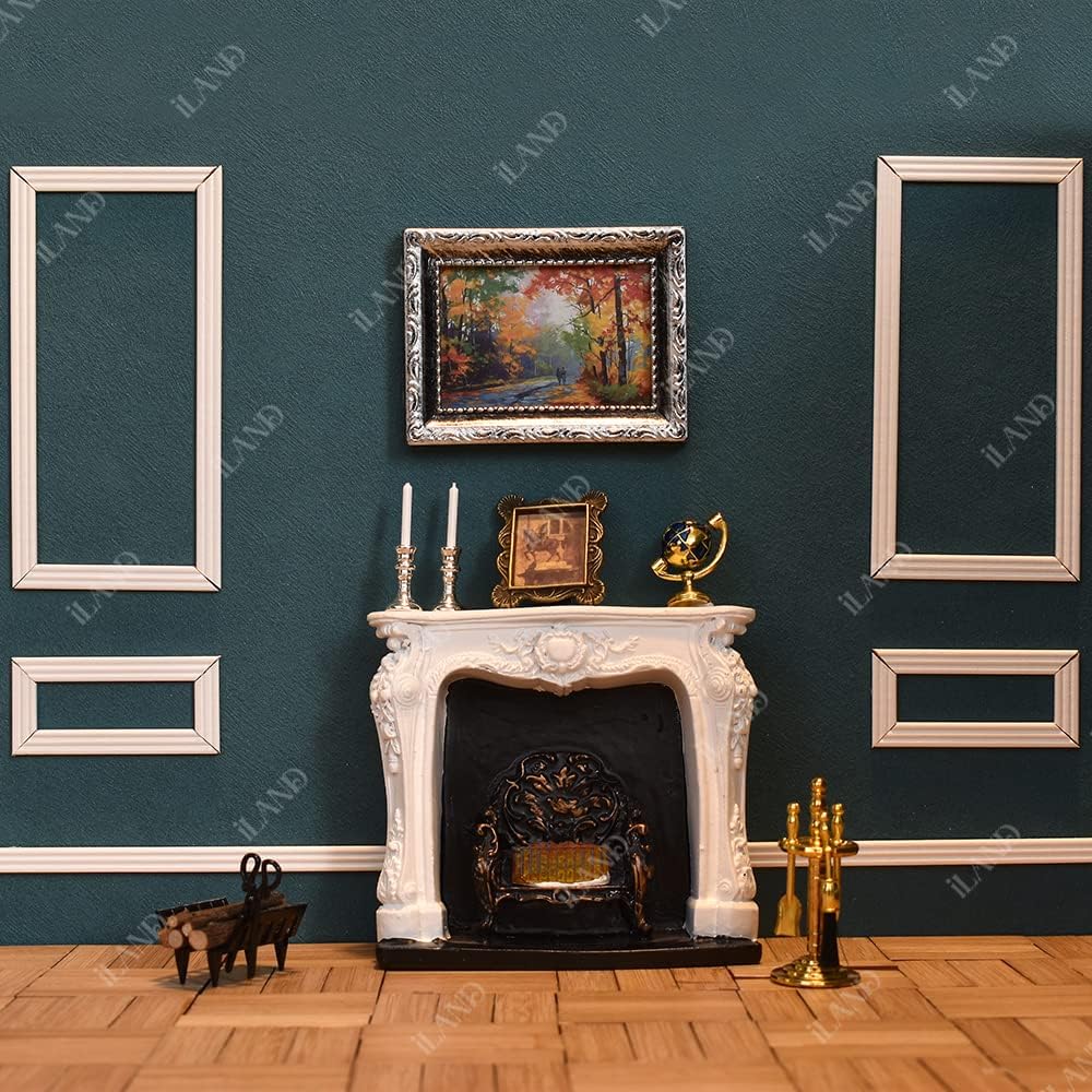 iland dollhouse firewood rack with five logs for cozy dioramas