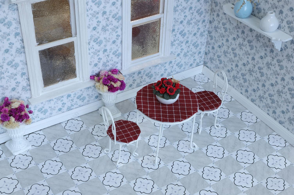 iland dollhouse flooring 2mm thin wood-look tiles are lightweight yet authentic.