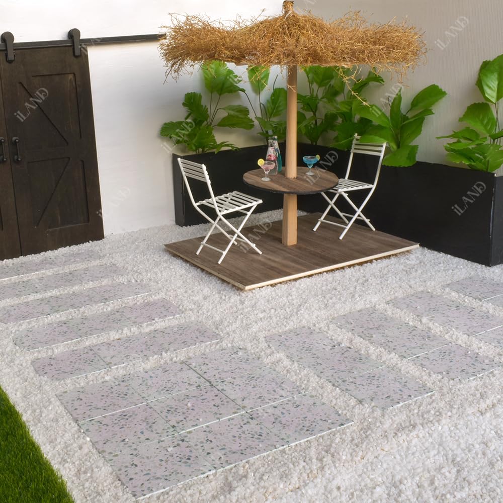 iland dollhouse flooring covers about 20x24 cm per set for mid-size rooms.