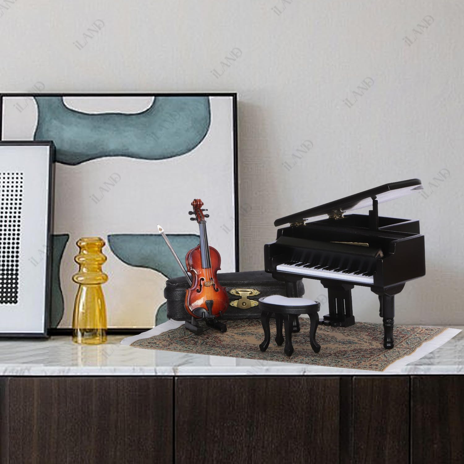 Iland dollhouse frame with two pictures for a cozy display.