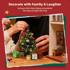 iland dollhouse golden and silver ribbons add shimmer to festive setups.