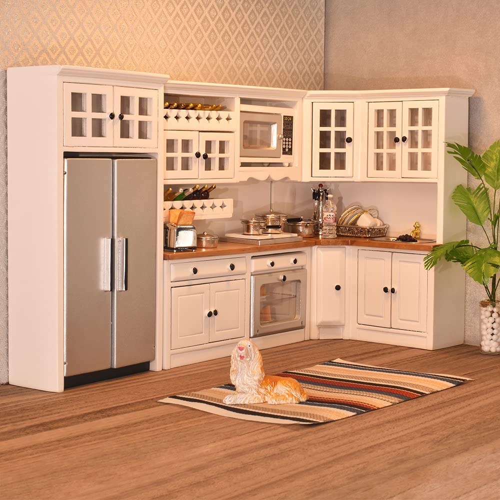 iland Dollhouse Kitchen oven detail in white wood for realistic play