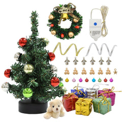 iland dollhouse mini Christmas tree with lights adds festive glow to 1/12 scale scenes.