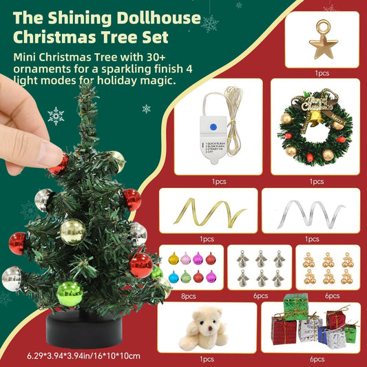 iland dollhouse mini Xmas wreath completes a charming 1/12 scale holiday display.