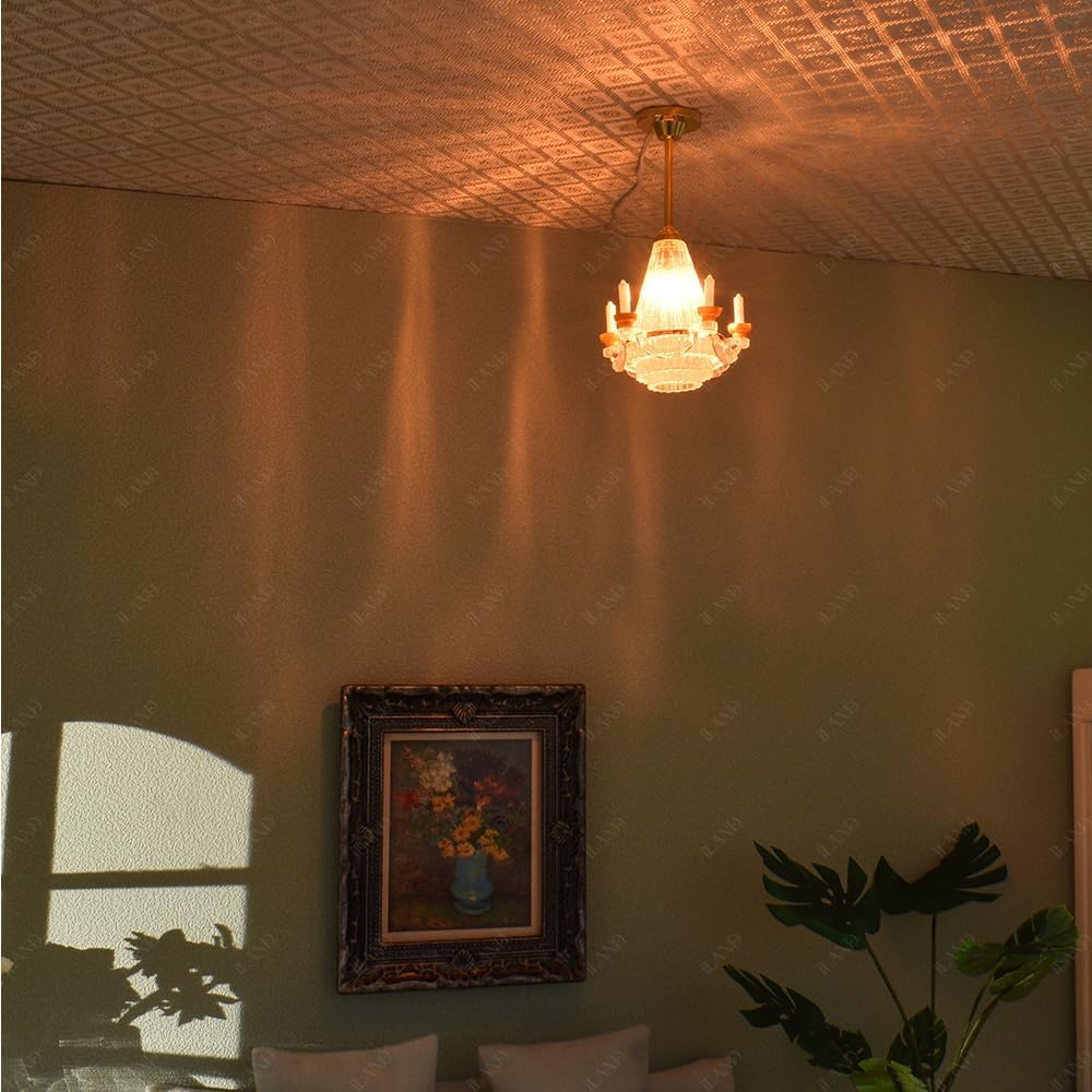 iLAND dollhouse mini lamp with 12V wire for lifelike illumination