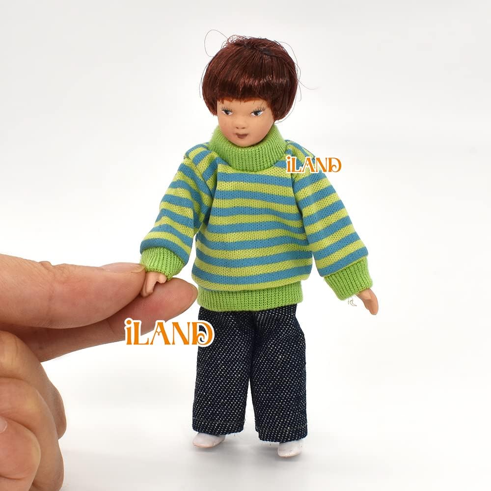 iland Dollhouse People detailed hand-painted features for realism.