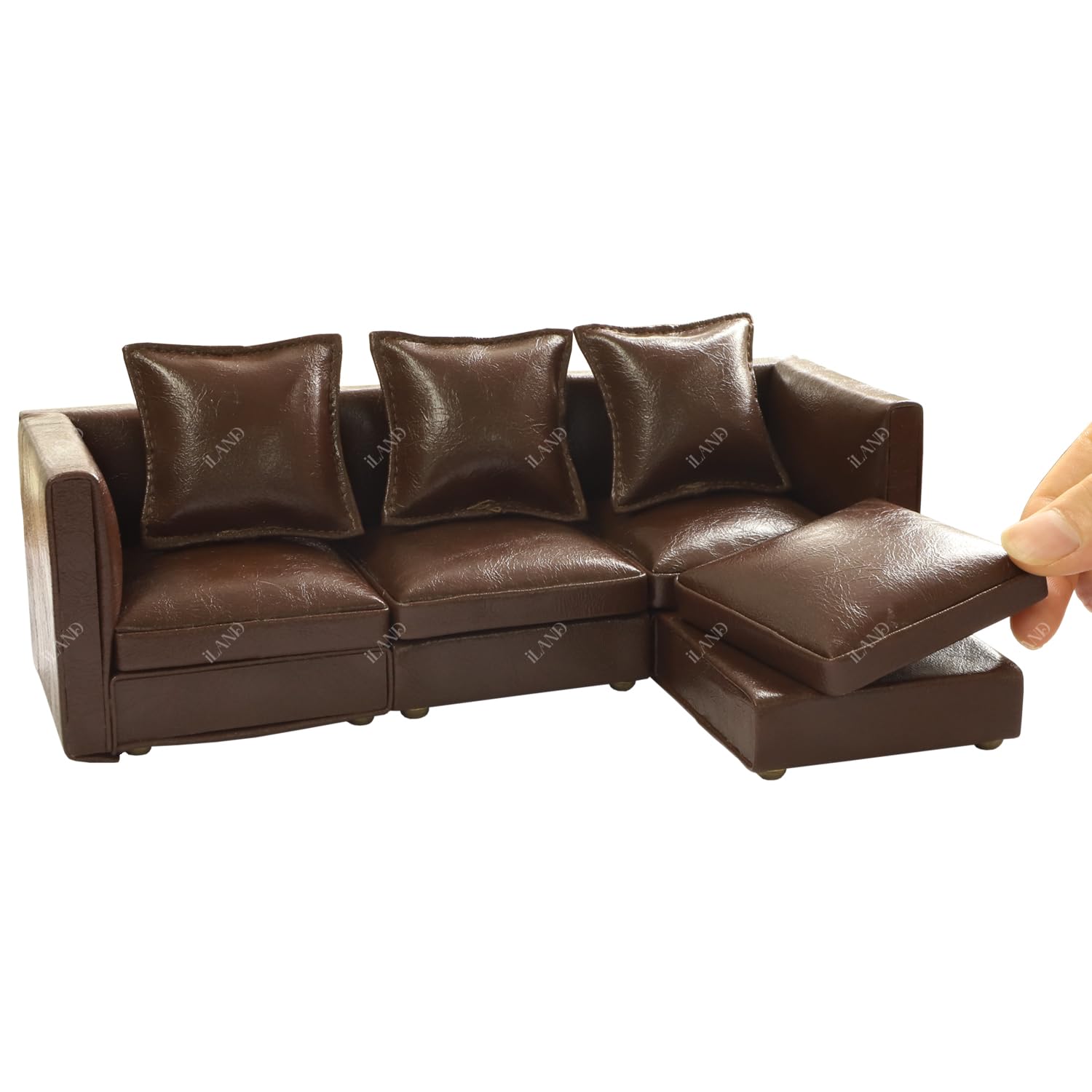 iLAND Dollhouse Sectional Couch makes a thoughtful gift for miniatures fans