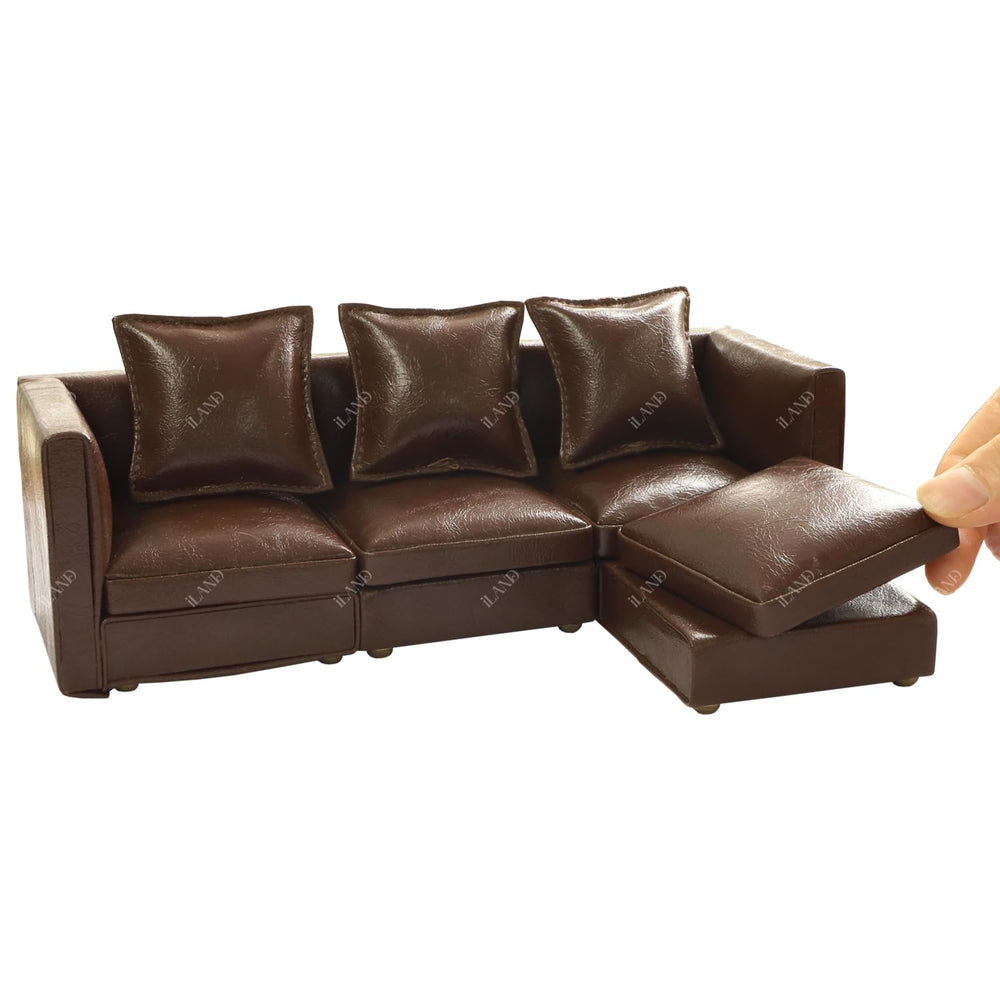 iLAND Dollhouse Sectional Couch makes a thoughtful gift for miniatures fans