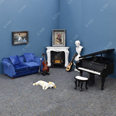 iland dollhouse sofa cushions included for added realism and style.