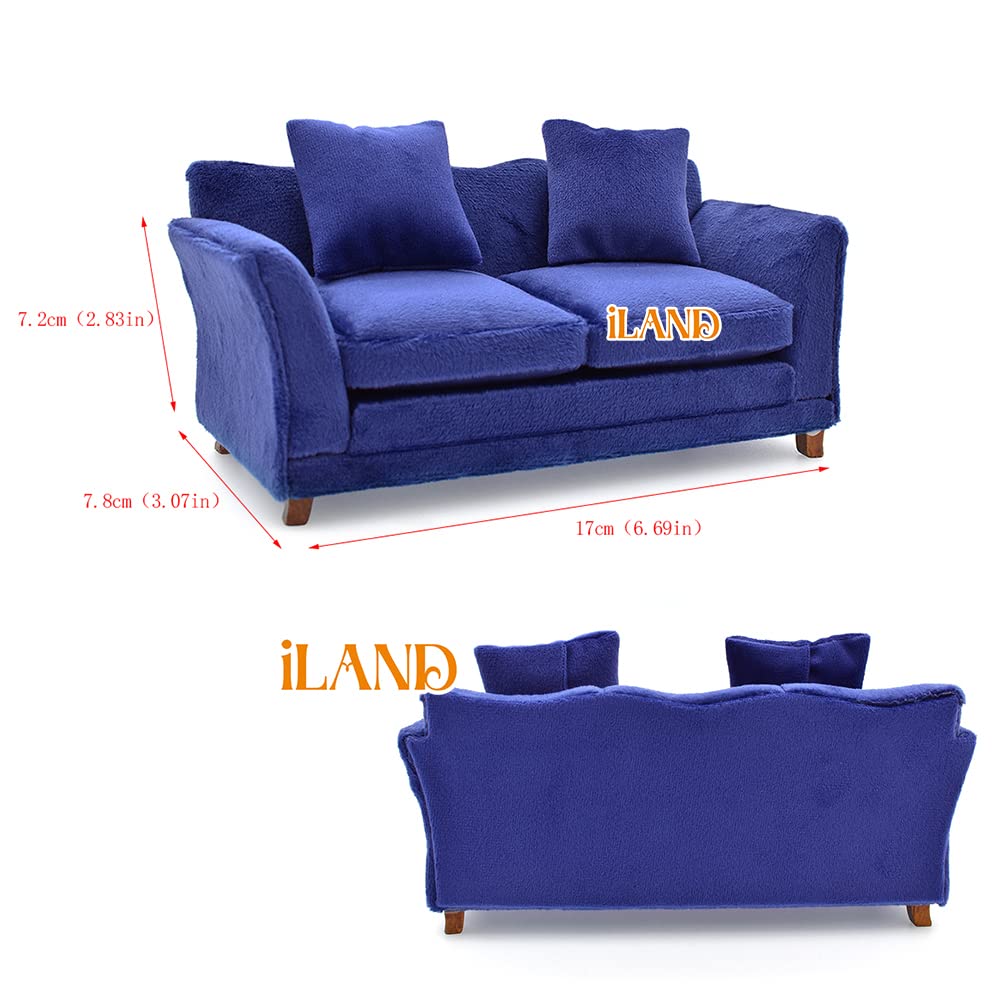 sleek side profile of the iland dollhouse sofa enhances modern aesthetics.