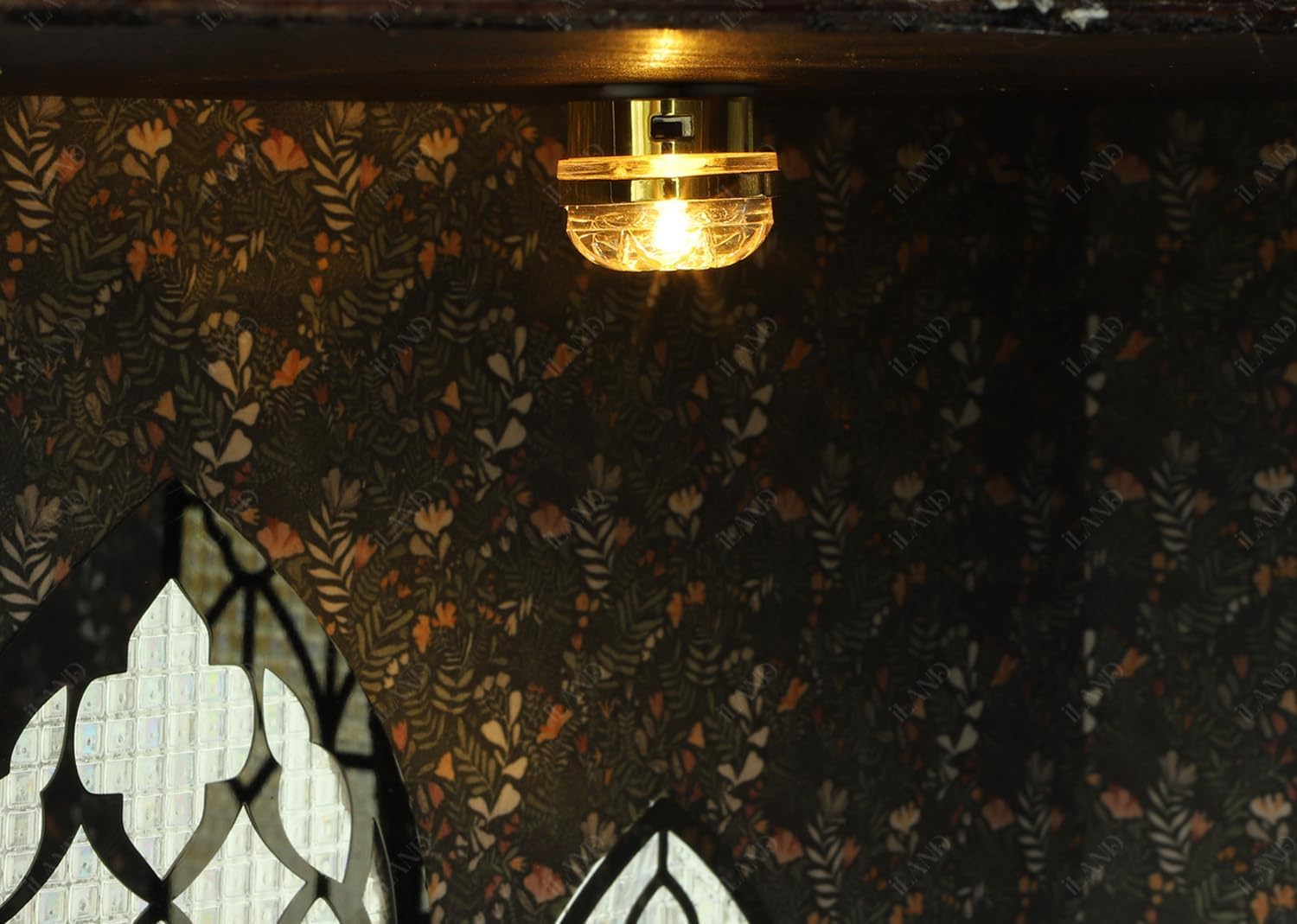 iland LED battery powered dollhouse lamp offers cordless placement