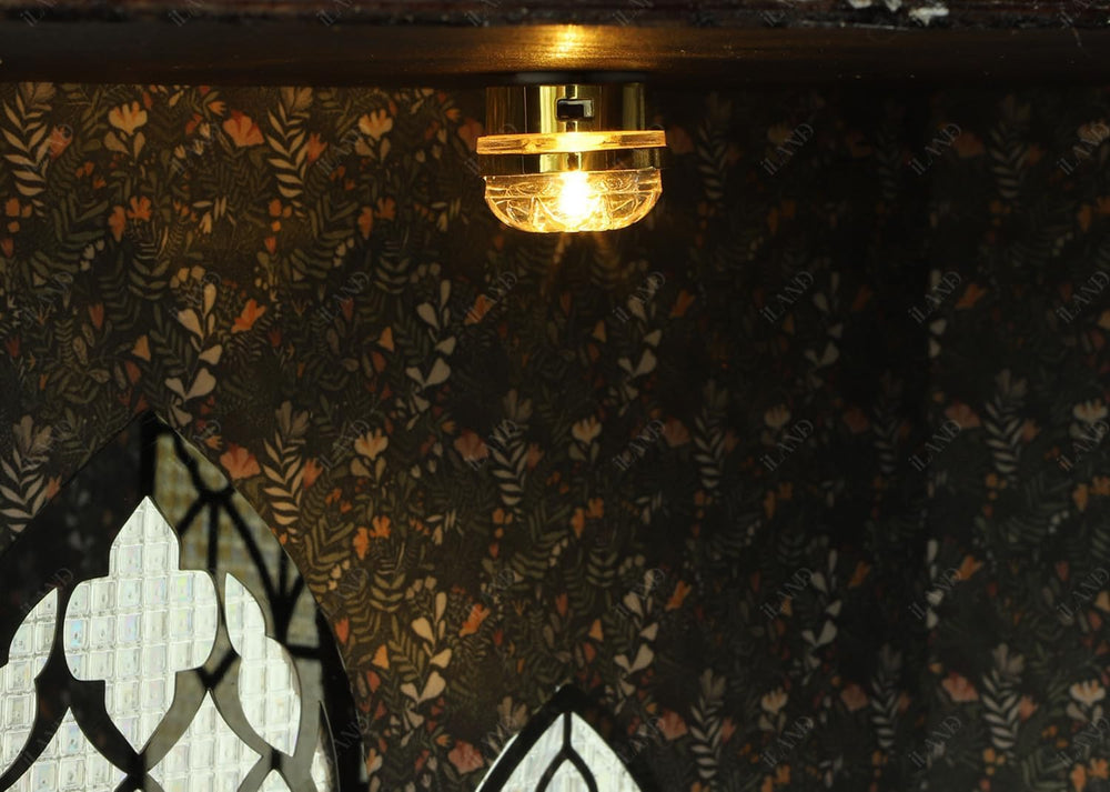 iland LED battery powered dollhouse lamp offers cordless placement