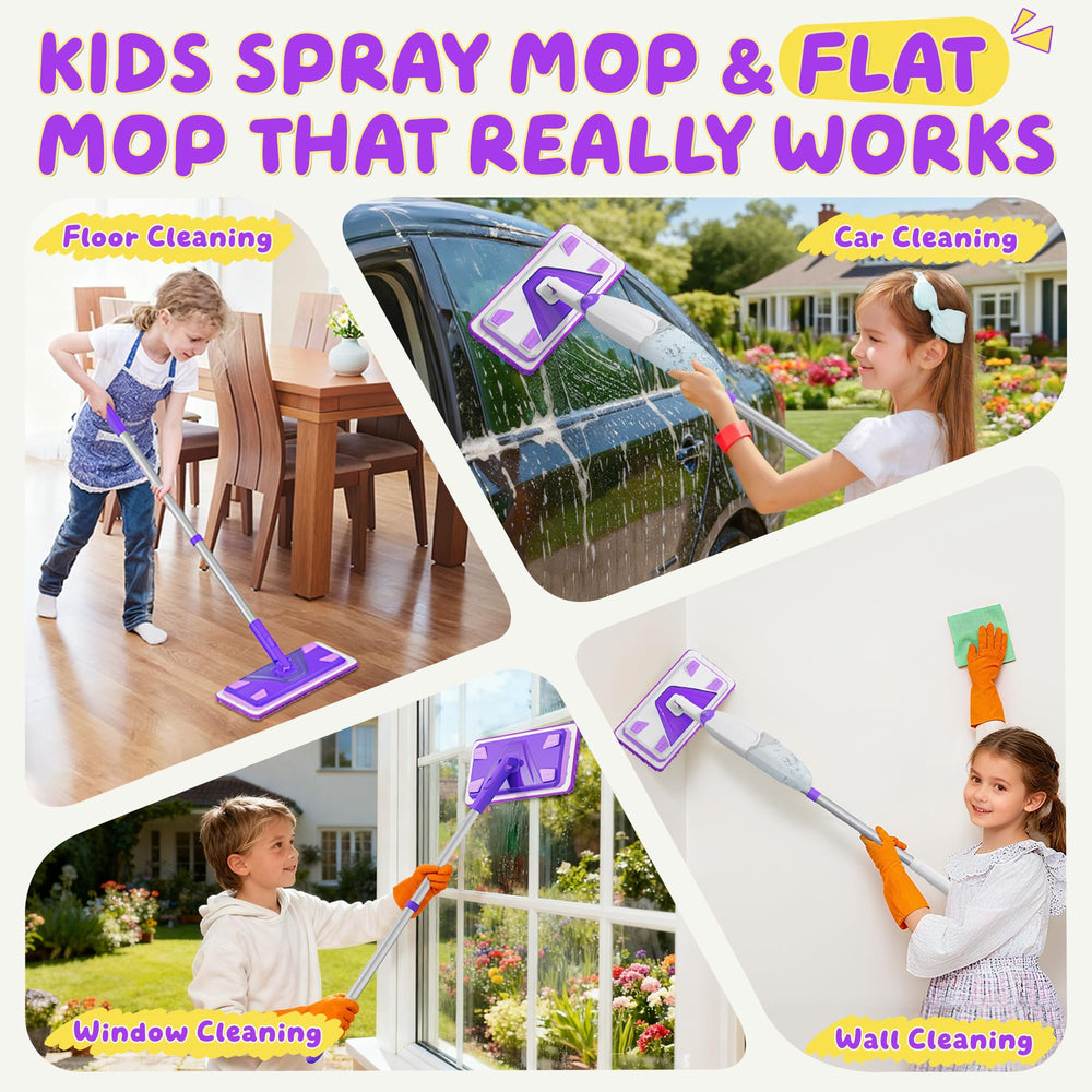 ILAVCLEAN kids mopping action encourages independence and pretend play