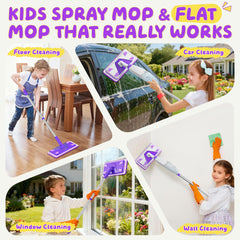 ILAVCLEAN kids mopping action encourages independence and pretend play