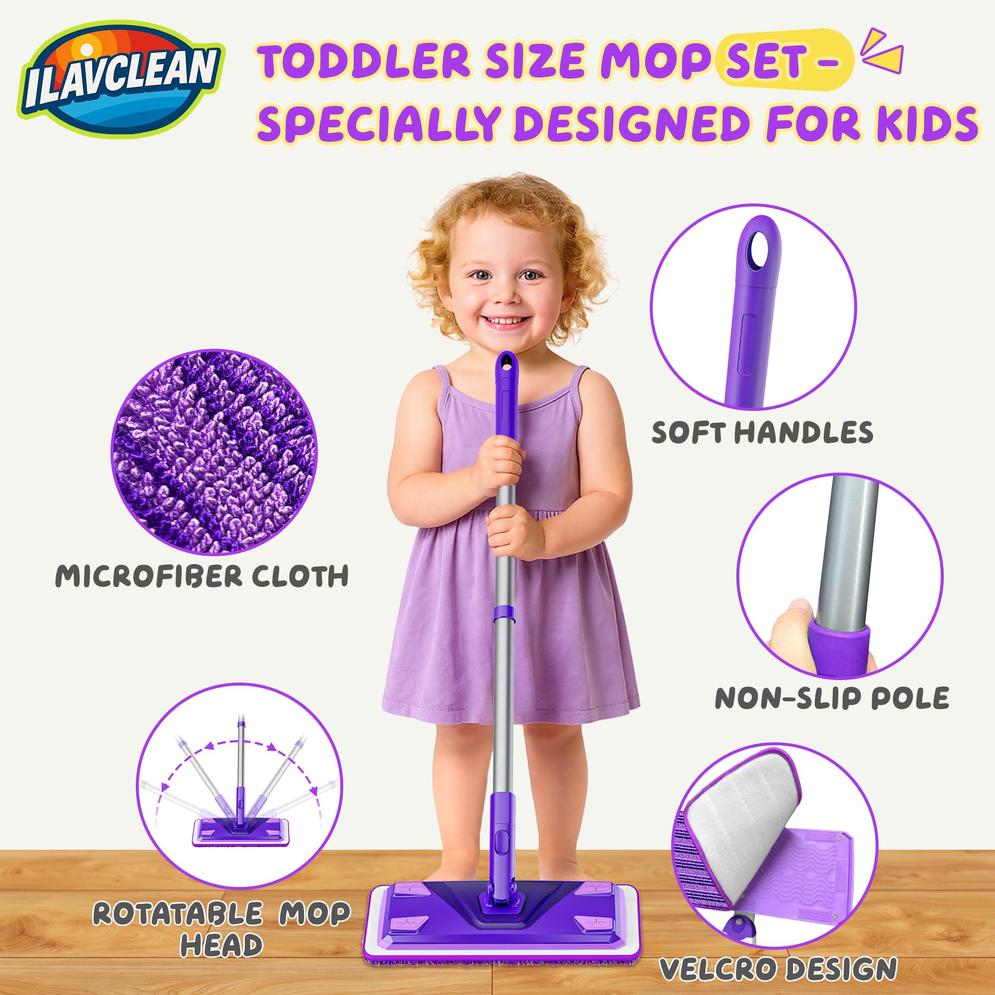 ILAVCLEAN safe materials design ensures child-friendly cleaning tools