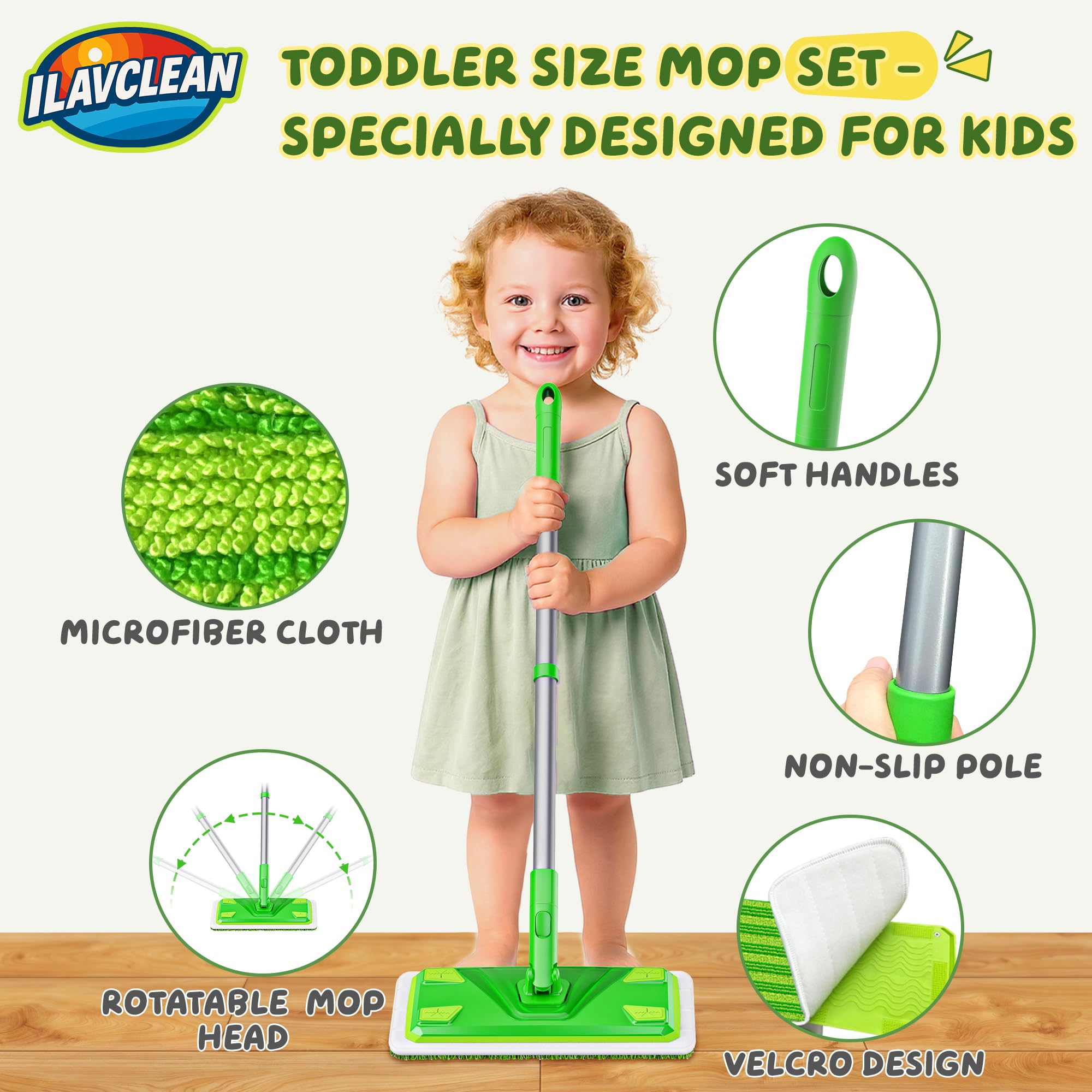 ILAVCLEAN washable microfiber pad is reusable and machine-washable for eco-friendly use.