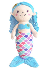 illuokey Mermaid Doll blue full view for cozy naps and imaginative play
