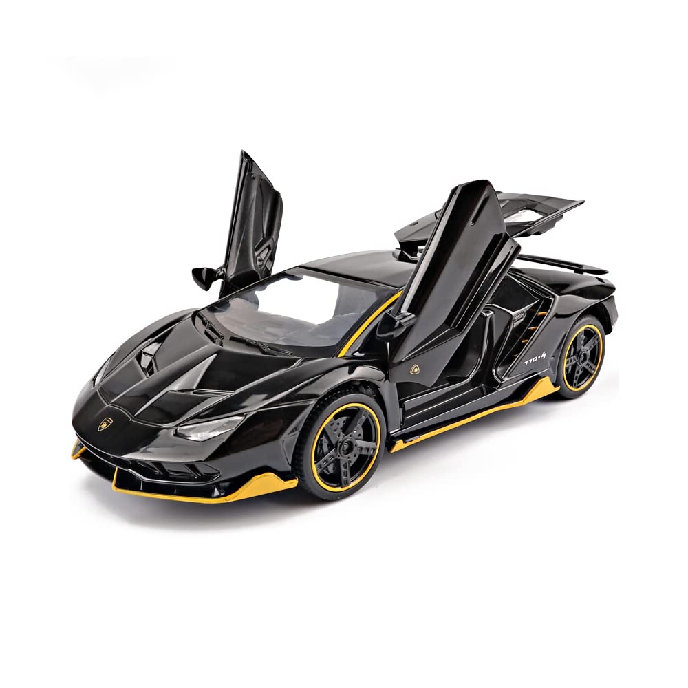 iLooboo alloy Black Lambo toy front view emphasizes display-ready die-cast detail