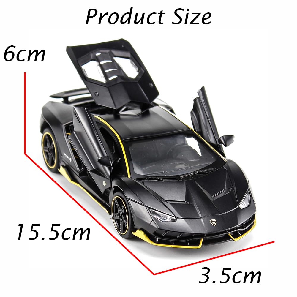 iLooboo alloy Black Lambo toy pull-back action offers quick play moments