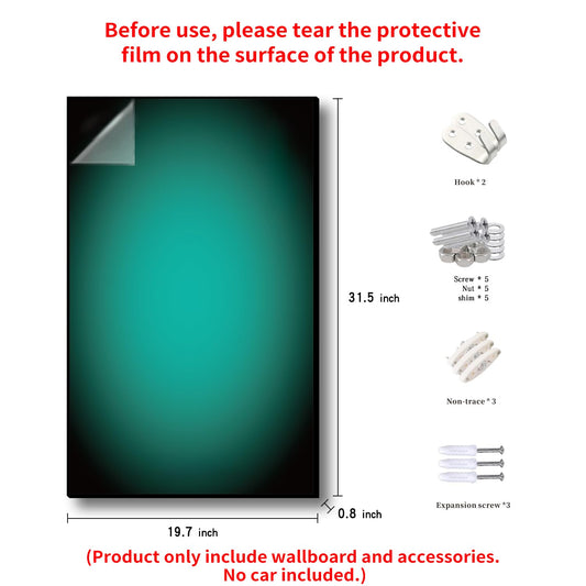 iLuane wall-mount display Type D with gradient kit shown for organized model display