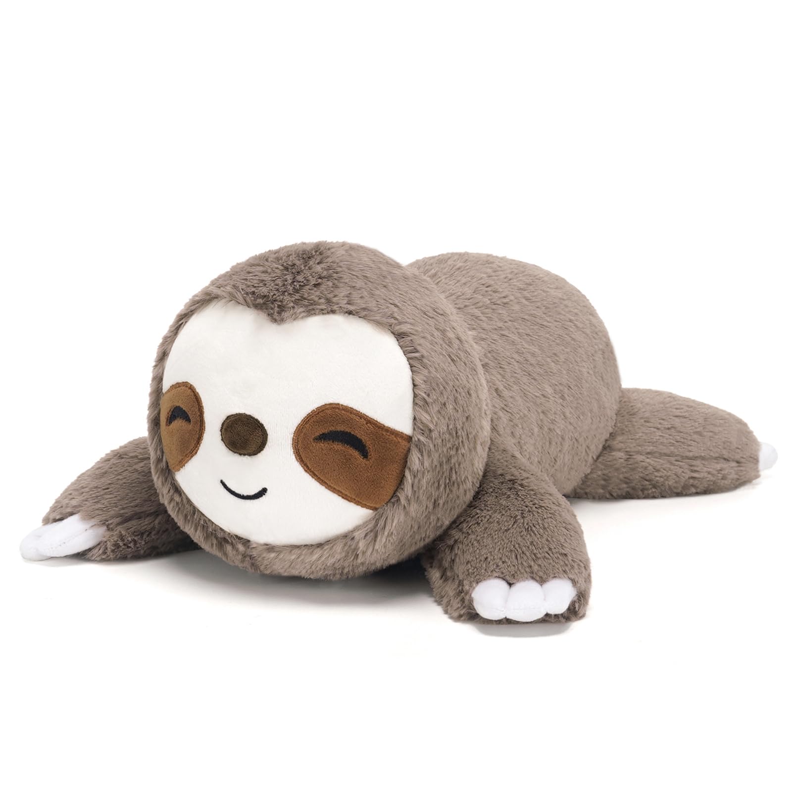 SQEQE Weighted Stuffed Animals Sloth Plush, Weighted Sloth Stuffed Animals Plushies, Soft Pillow Toy for Kids Adults, Christmas & Birthday Gifts 9.8 Inch, 0.8 Lb