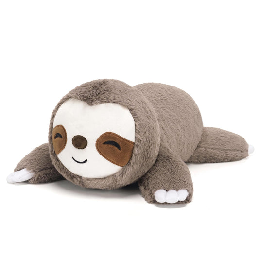 SQEQE Weighted Stuffed Animals Sloth Plush, Weighted Sloth Stuffed Animals Plushies, Soft Pillow Toy for Kids Adults, Christmas & Birthday Gifts 9.8 Inch, 0.8 Lb
