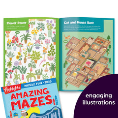 Puzzle Fun 2025 — Highlights for Children 4-Book Travel Puzzle Set for Kids 6+