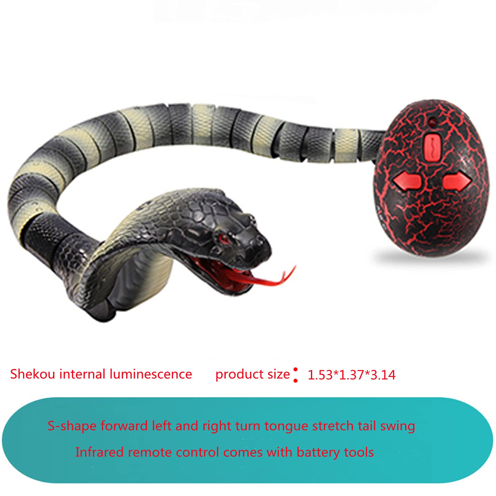 FauKait Remote Control Snake Toy – RC & Robot Electric Rattlesnake Fast Moving for Kids