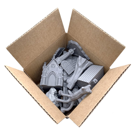 EnderToys Terrain Value Box with random assortment for immersive 28mm battlegrounds.
