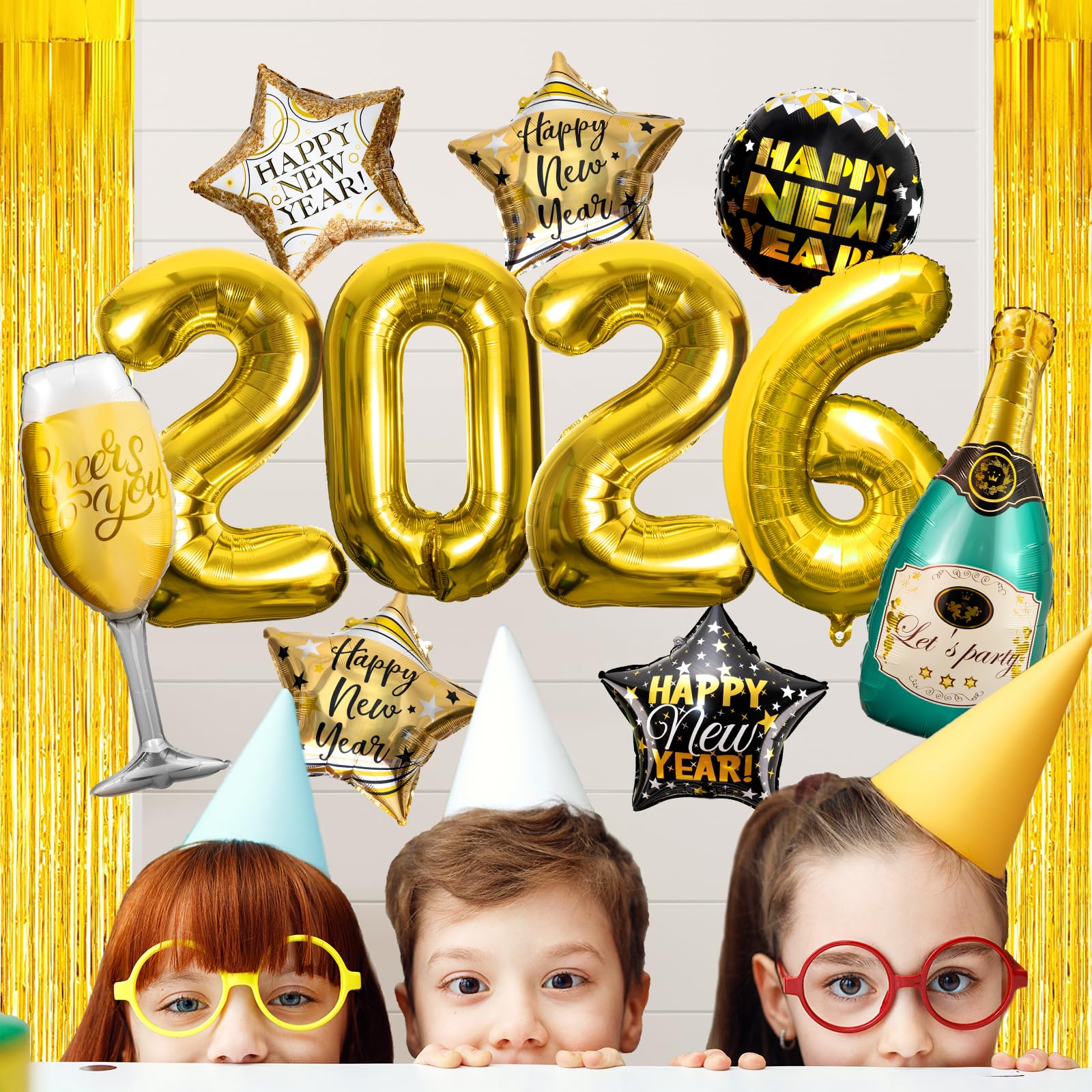 DMIGHT Happy New Year’s Eve 2026 – 11-Piece Foil Balloon Set