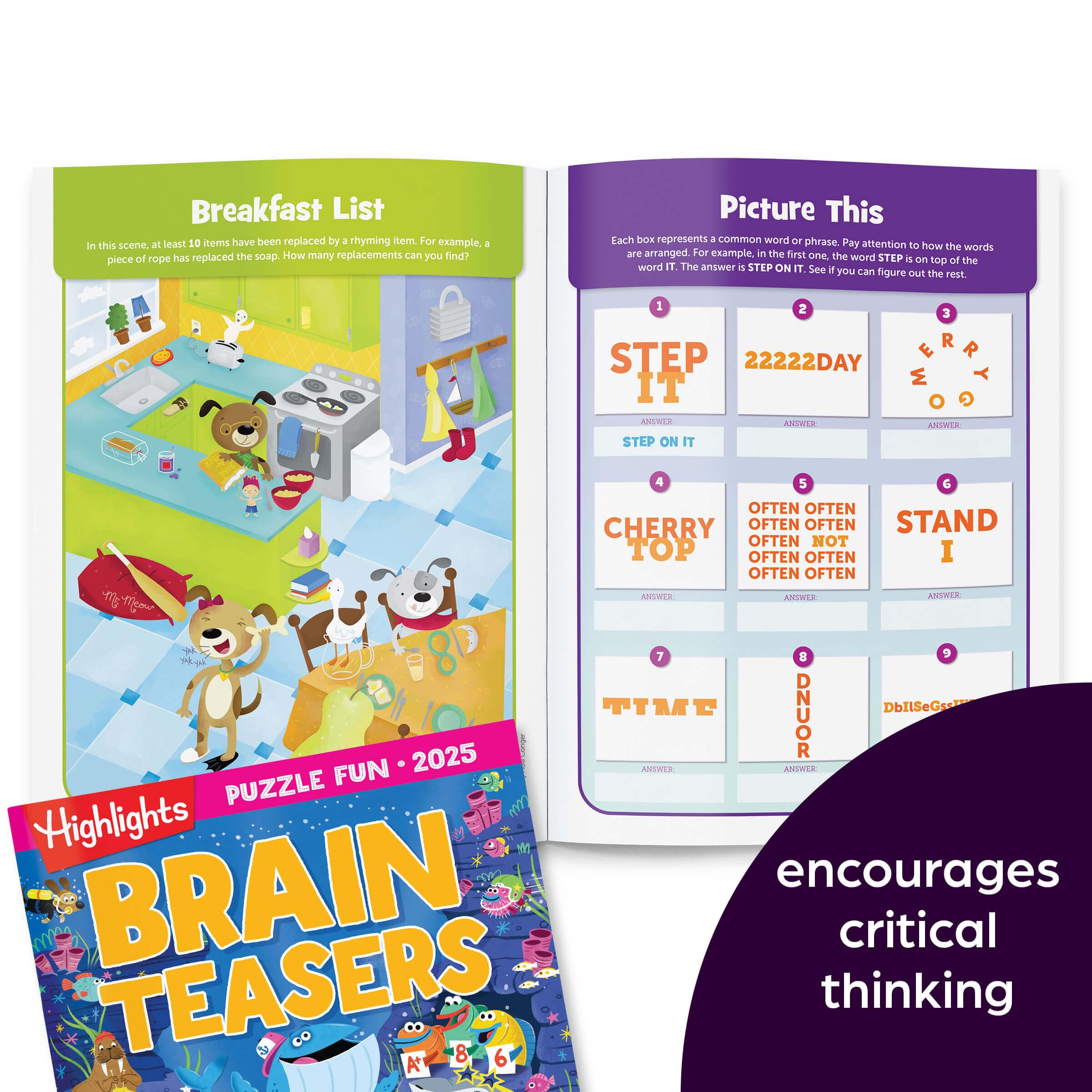 Puzzle Fun 2025 — Highlights for Children 4-Book Travel Puzzle Set for Kids 6+