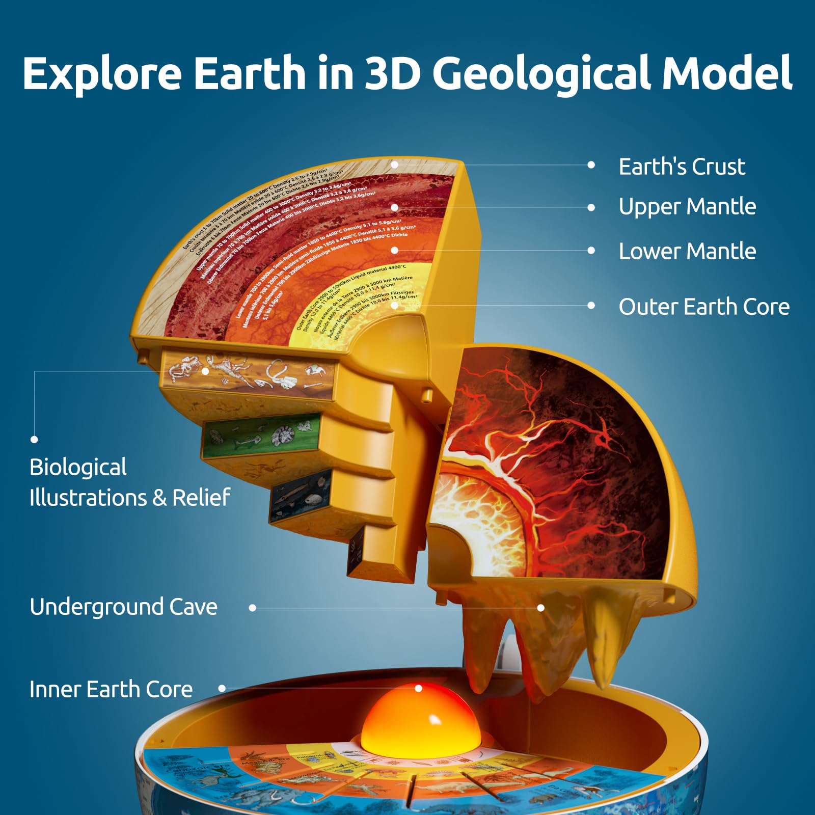 Science Can Openable Globe offers English and French language switch for bilingual learning.