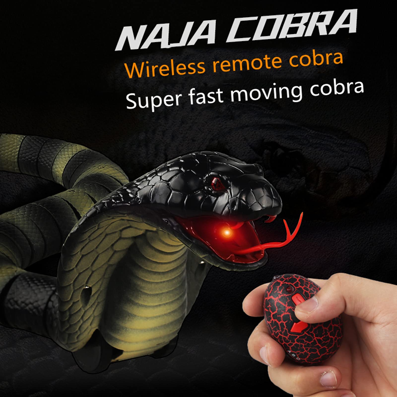 FauKait Remote Control Snake Toy – RC & Robot Electric Rattlesnake Fast Moving for Kids