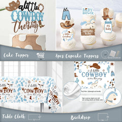 YJDFWAUT Cowboy Baby Shower Decorations | Western Boy Shower Party Supplies