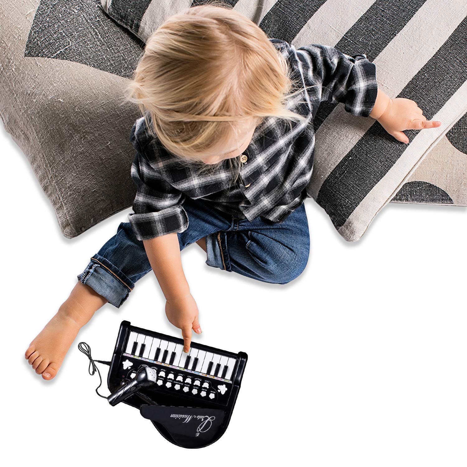 Love&Mini Toy Piano for Toddlers – 24-Key Keyboard with Microphone