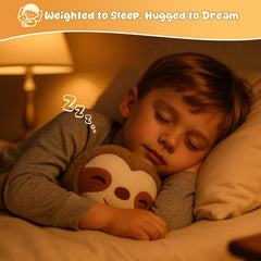 SQEQE Weighted Stuffed Animals Sloth Plush, Weighted Sloth Stuffed Animals Plushies, Soft Pillow Toy for Kids Adults, Christmas & Birthday Gifts 9.8 Inch, 0.8 Lb