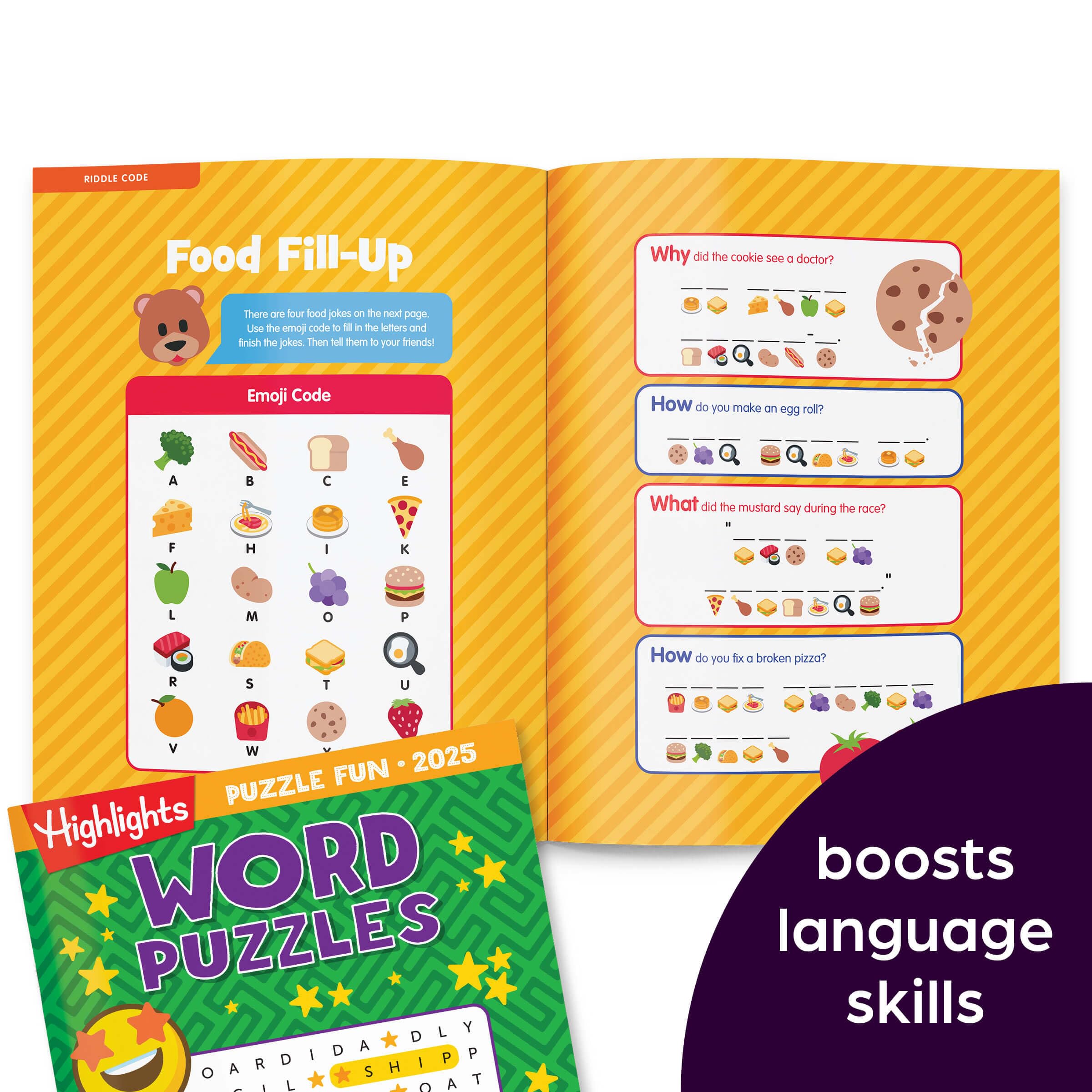 Puzzle Fun 2025 — Highlights for Children 4-Book Travel Puzzle Set for Kids 6+
