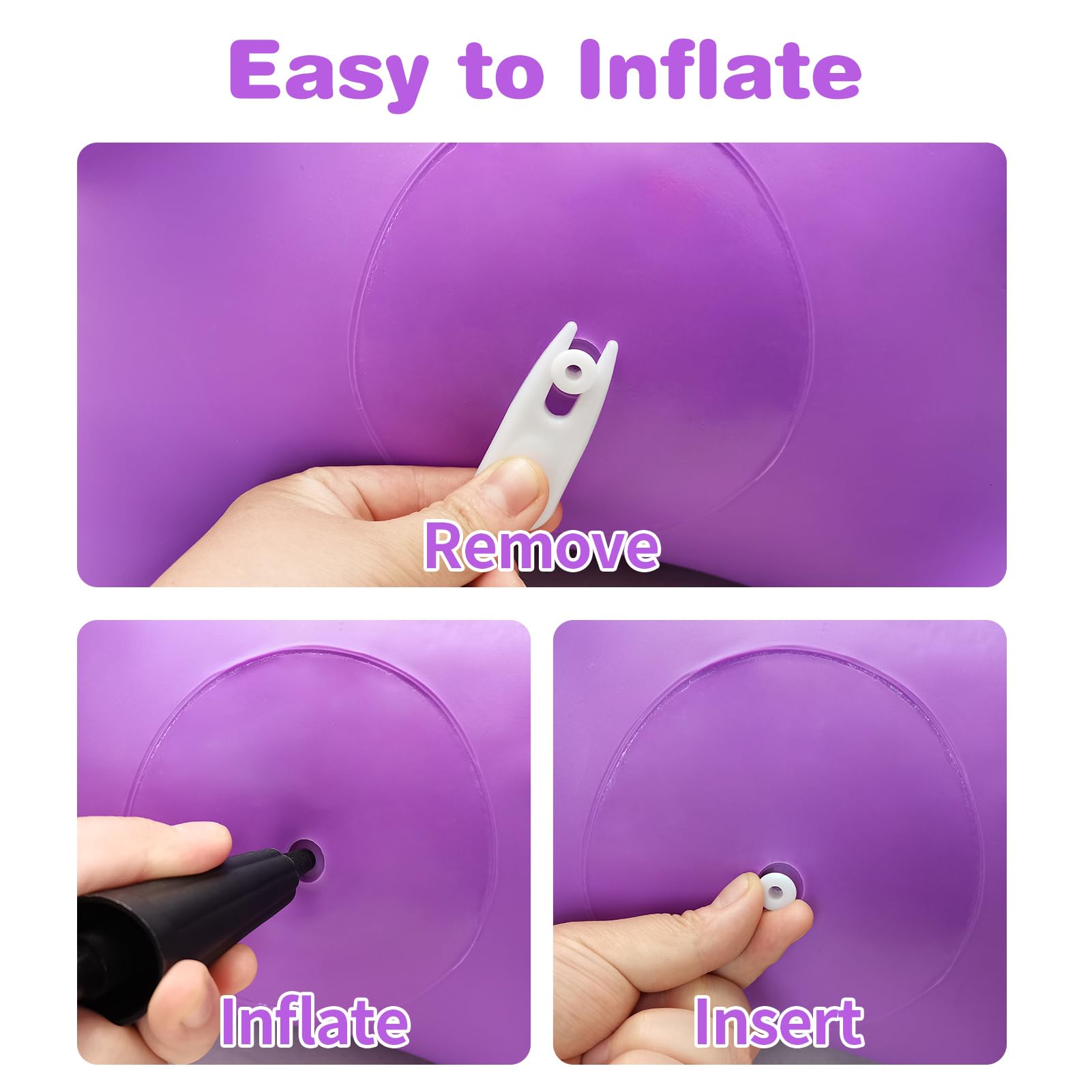 HotMax Bouncy Horse & Dinosaur Hopper Toy for Kids - Inflatable Ride-On for Toddlers (Purple)