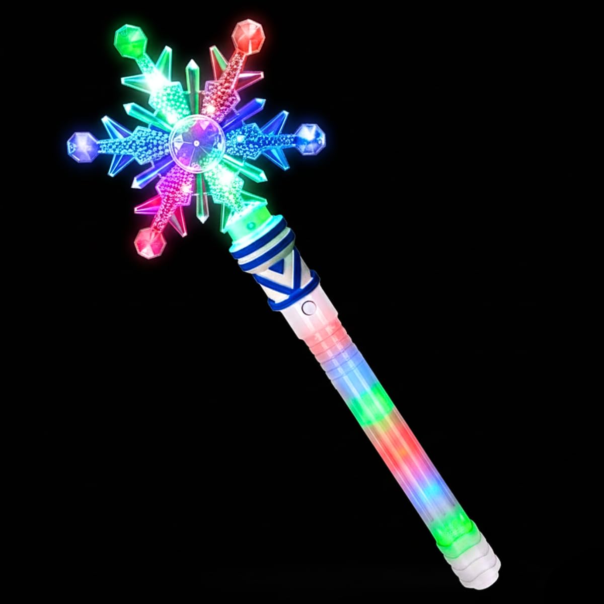 ArtCreativity Frozen Light Up Snowflake Wand – 4 Modes, Ice Princess Toy