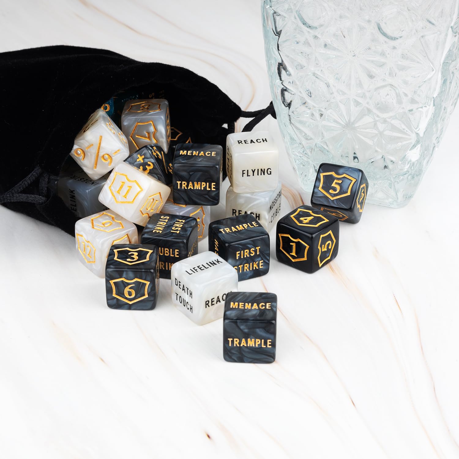 LAMJAM velvet pouch to store dice counters safely