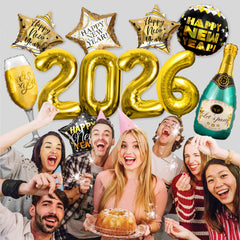 DMIGHT Happy New Year’s Eve 2026 – 11-Piece Foil Balloon Set