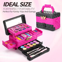 IMAGIC TOWN kids makeup inside compartments showing organized storage