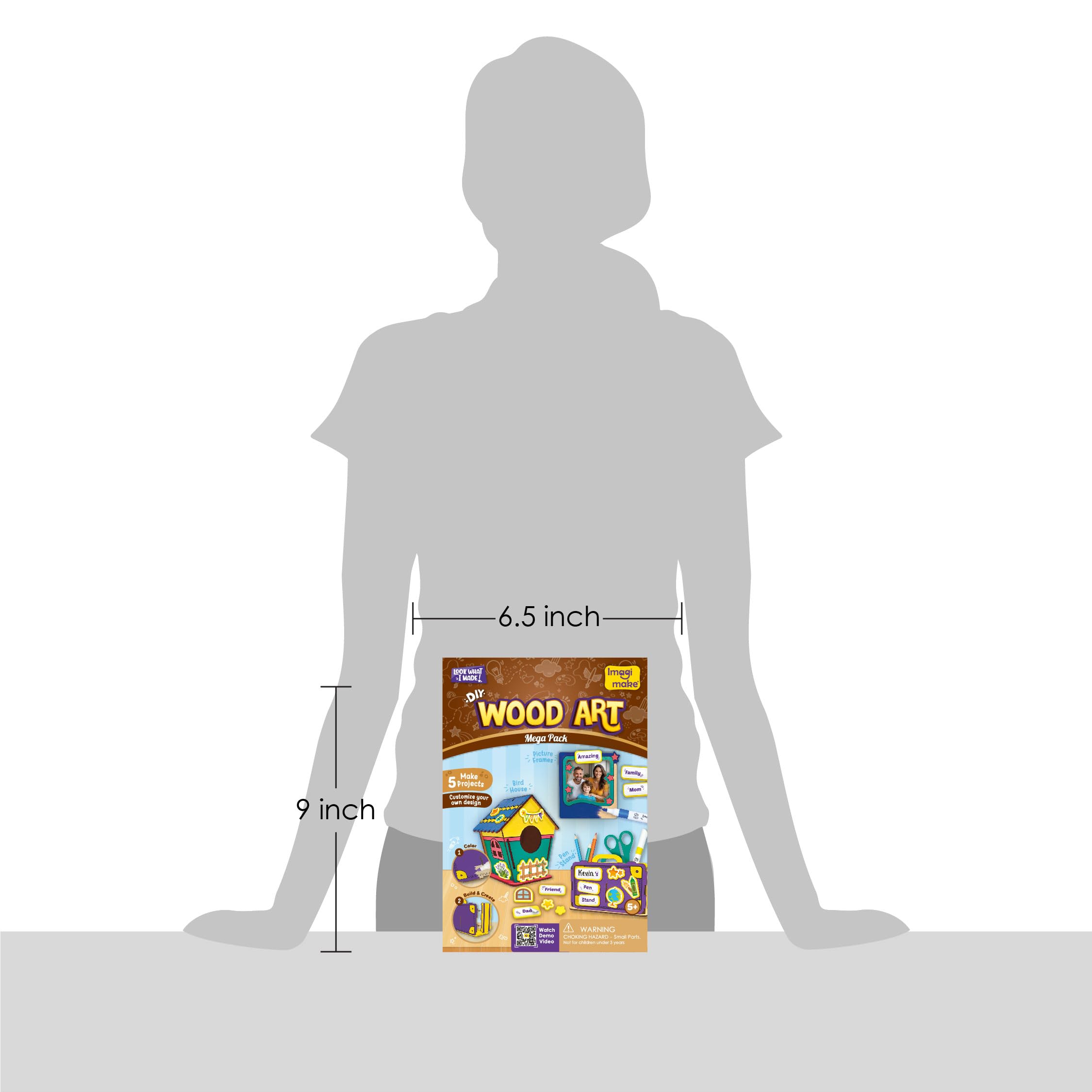 Imagimake DIY Wood Art Mega Pack complete kit for family crafting.