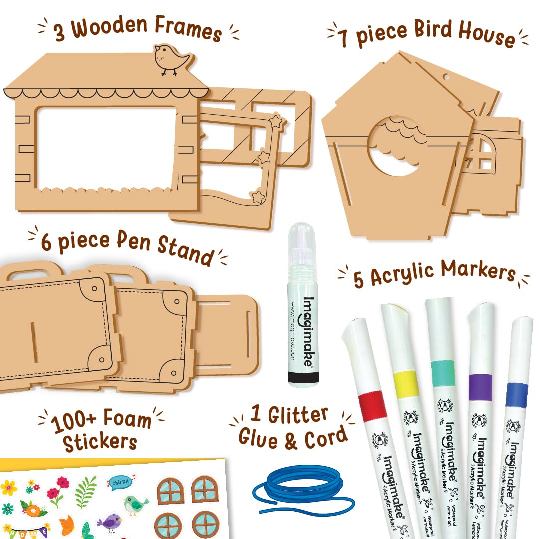 Imagimake DIY Wood Art Mega Pack photo frame-2 for colorful display and practice.